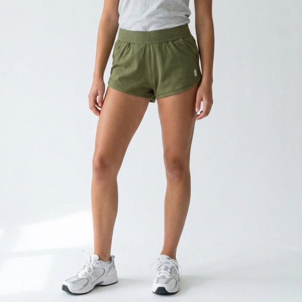 Free People army green shorty-shorts